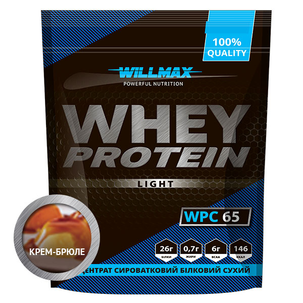 Концентрат сывороточного белка Willmax 65 % вкус Крем брюле
